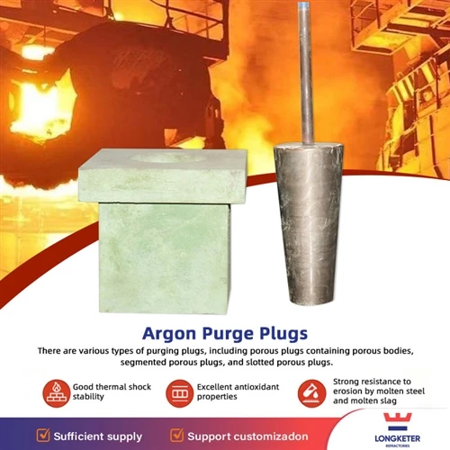 Siab -Kev Ua Haujlwm Argon Purge Plugs Redefine Steel Ladle Refining Efficien...