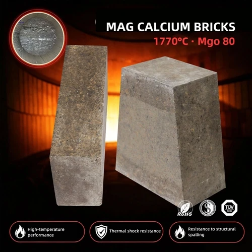 Mag Calcium Bricks Rau Siab -Tub kub Steelmaking